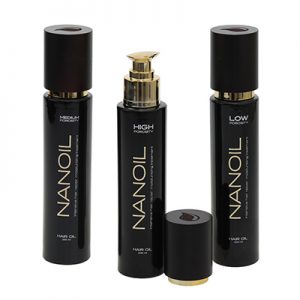 Bogate w składniki olejki do włosów Nanoil